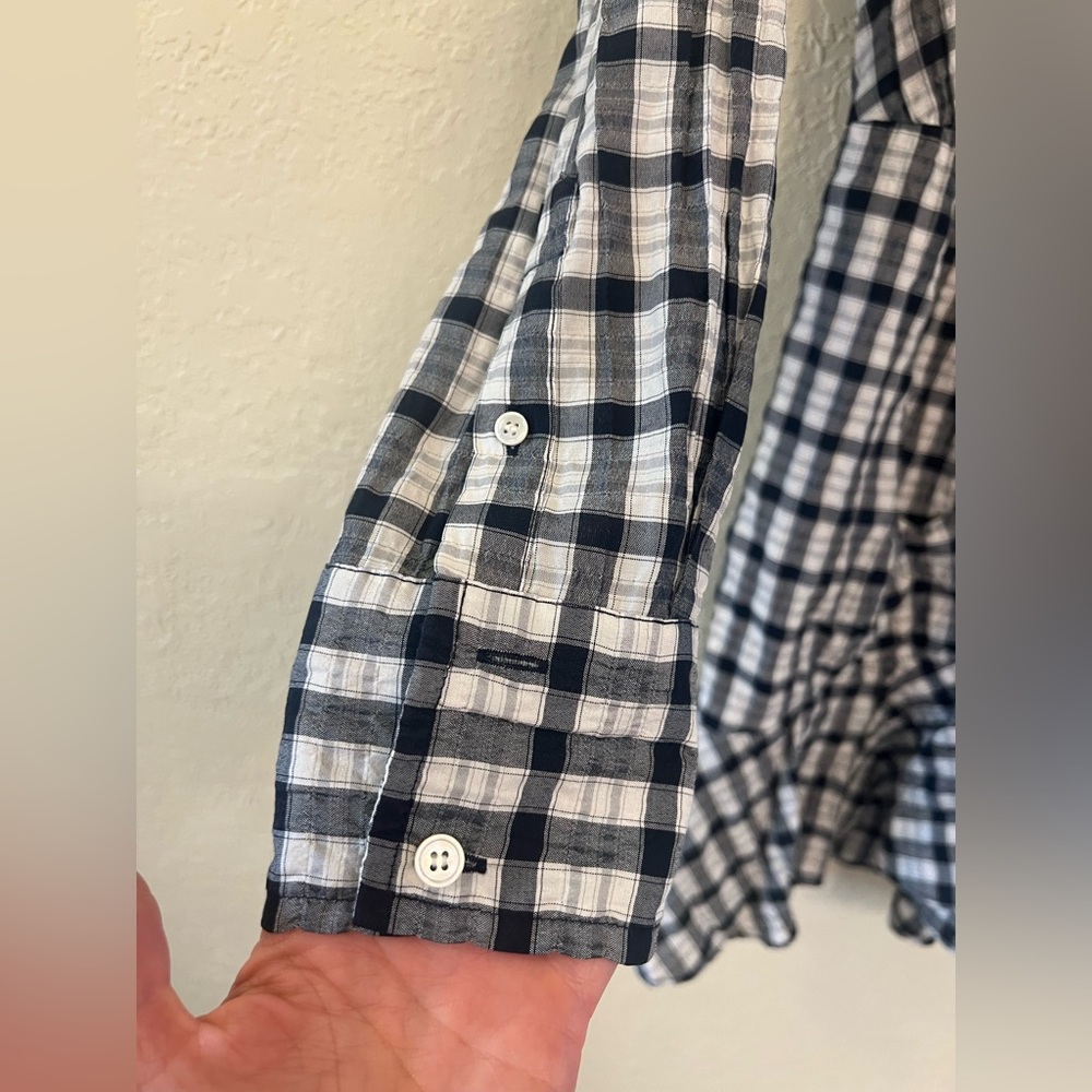 🆕🤍Veronica Beard 🤍Plaid Navy and White Women's Dress. Size M - Picture 8 of 12